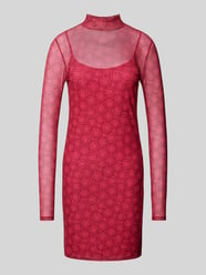 Knielanges Kleid mit Stehkragen Modell 'Noella' von Hugo Blue Pink - 21