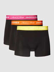 Trunks mit elastischem Logo-Bund im 3er-Pack Modell 'BAMBOO' von Jack & Jones Schwarz - 31