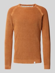 Strickpullover mit Label-Details von Colours & Sons Orange - 29