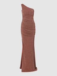 Jurk met one shoulder-bandjes van TROYDEN COLLECTION Oranje - 4
