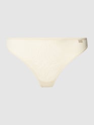 String mit Spitzen-Muster Modell 'Sheer Marquisette' von Calvin Klein Underwear Beige - 7