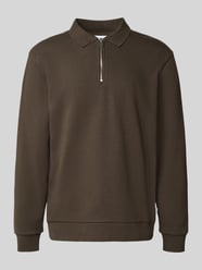 Relaxed fit poloshirt met labeldetail van Lindbergh Beige - 12