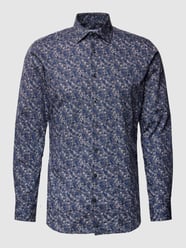 Super Slim Fit Business-Hemd mit floralem Muster von Seidensticker Super SF Grau - 20