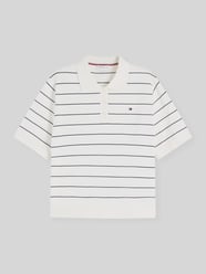 Sweter w kroju regular fit z czystej bawełny z kołnierzykiem polo od Tommy Hilfiger - 13