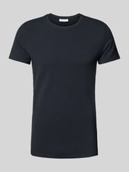 t-shirt z prążkowanym okrągłym dekoltem od Casual Friday - 19