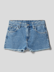 Korte jeans met gerafelde pijpboorden, model 'PATTY' van Pepe Jeans Blauw - 43
