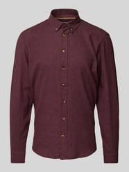 Regular Fit Freizeithemd mit Button-Down-Kragen Modell 'Burley' von Blend Bordeaux - 15