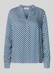 Relaxed fit tuniekblouse van puur viscose met all-over print van More & More - 43