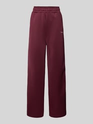 Wide Leg Sweatpants mit Label-Schriftzug Modell 'SIMA' von TheJoggConcept Bordeaux - 11