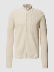 Strickjacke mit Label-Patch Modell 'Hutchins' von JOOP! Jeans Weiß - 10