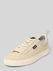 Sneaker mit Schnürung und Label-Detail Modell 'Morrie' von HUGO Beige - 47
