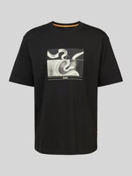 T-Shirt mit Label-Print Modell 'Barragan' von BOSS Orange Schwarz - 20