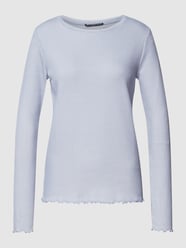 Shirt met lange mouwen en golvende zoom van QS by s.Oliver Paars - 30