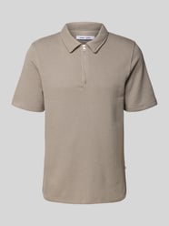 Regular fit poloshirt met ritssluiting, model 'OLLI' van Samsøe Samsøe Beige - 24