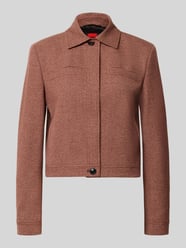 Krój regular fit krótki blezer z dodatkiem wiskozy model 'Alitte' od HUGO - 29