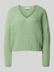 Gebreide pullover met V-hals van Rich & Royal Groen - 21