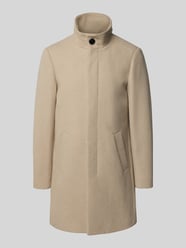 Lange jas met opstaande kraag, model 'Harvey' van Matinique Beige - 7