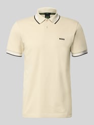 Slim Fit Poloshirt aus reiner Baumwolle Modell 'PAUL' von BOSS Green Beige - 6
