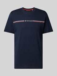 T-Shirt mit Label-Print von Tom Tailor Blau - 30