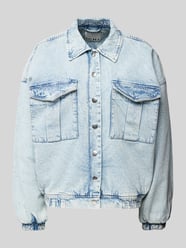 Jeansjacke mit Brusttaschen Modell 'BOSSIE' von ICHI Blau - 9