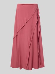 Długa spódnica z falbanami model ‘olwani’ od Ted Baker Fuksjowy - 44