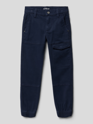 Slim fit cargobroek met cargozak van s.Oliver RED LABEL Blauw - 2