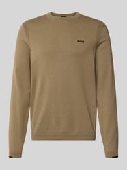 sweter w kroju regular fit z czystej bawełny model 'KN_Ever-X' od BOSS Green - 20