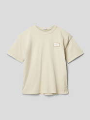 T-shirt met labelpatch, model 'BADGE MINERAL' van Calvin Klein Jeans Beige - 19
