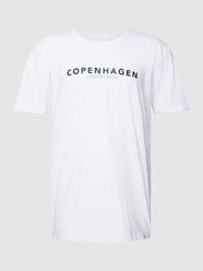 T-Shirt mit Label-Print Modell 'Copenhagen' von Lindbergh Weiß - 43
