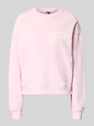 Boxy Fit Sweatshirt aus reiner Baumwolle von Tommy Jeans Pink - 38
