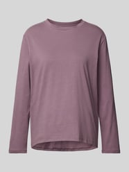 Longsleeve mit geripptem Rundhalsausschnitt von Schiesser Lila - 8