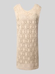 Relaxed fit knielange jurk van gehaakt kant van s.Oliver BLACK LABEL Beige - 23