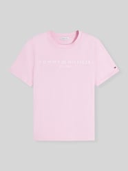 krój regular fit t-shirt z czystej bawełny z nadruk z logo od Tommy Hilfiger - 10