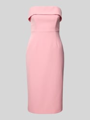 Knielange cocktailjurk met ritssluiting aan de achterkant van Bardot Fuchsia - 14