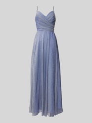 Abendkleid mit Spaghettiträgern und V-Ausschnitt von Unique - 7