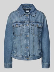 Jeansjack met paspelzakken op de borst van Jake*s Casual - 33