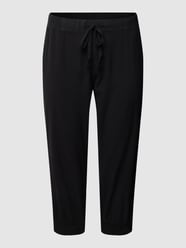 PLUS SIZE capribroek met tunnelkoord, model 'NANA' van KAFFE Curve Grijs / zwart - 20