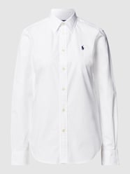 Hemdbluse mit Stretch-Anteil und Label-Stitching von Polo Ralph Lauren Weiß - 24
