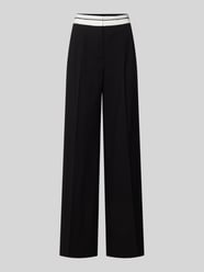 Wide Leg Stoffhose mit Bundfalten von Jake*s Casual Schwarz - 8