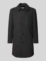 Regular fit lange wollen jas met platte kraag, model 'ARCHIVE' van SELECTED HOMME - 16