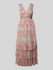 Abendkleid mit Volantsaum und V-Ausschnitt von Lace & Beads - 11