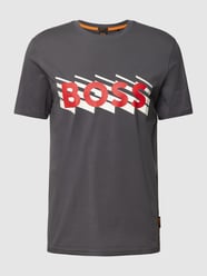 T-Shirt mit Label-Print Modell 'Rete' von BOSS Orange Grau - 32