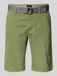 Szorty o kroju slim fit z paskiem od MCNEAL - 40