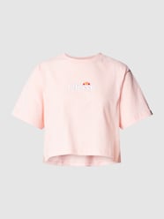 Kort T-shirt met labelstitching van Ellesse Roze - 23
