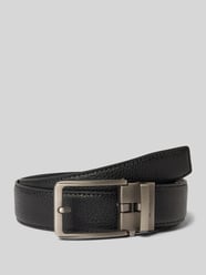 Leren riem met labeldetail, model 'Yale' van Monti - 8