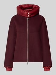 Doubleface Wolljacke mit abnehmbarer Steppkapuze von Blonde No. 8 Bordeaux - 9