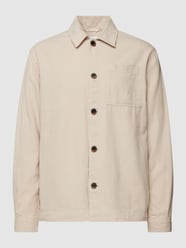 Vrijetijdsoverhemd in effen design van Selected Homme Beige - 18