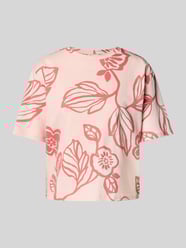 T-Shirt mit geripptem Rundhalsausschnitt von JAKE*S STUDIO WOMAN - 44