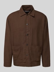 Relaxed fit overshirt van een mix van katoen en linnen, model 'RELAXTONY' van SELECTED HOMME - 37