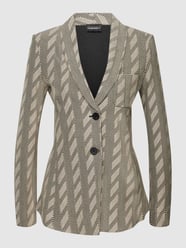 Blazer mit Allover-Muster von Emporio Armani Beige - 12